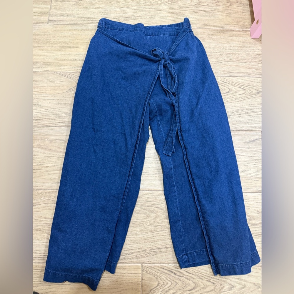 Masscob Blue Wrap Denim Pants